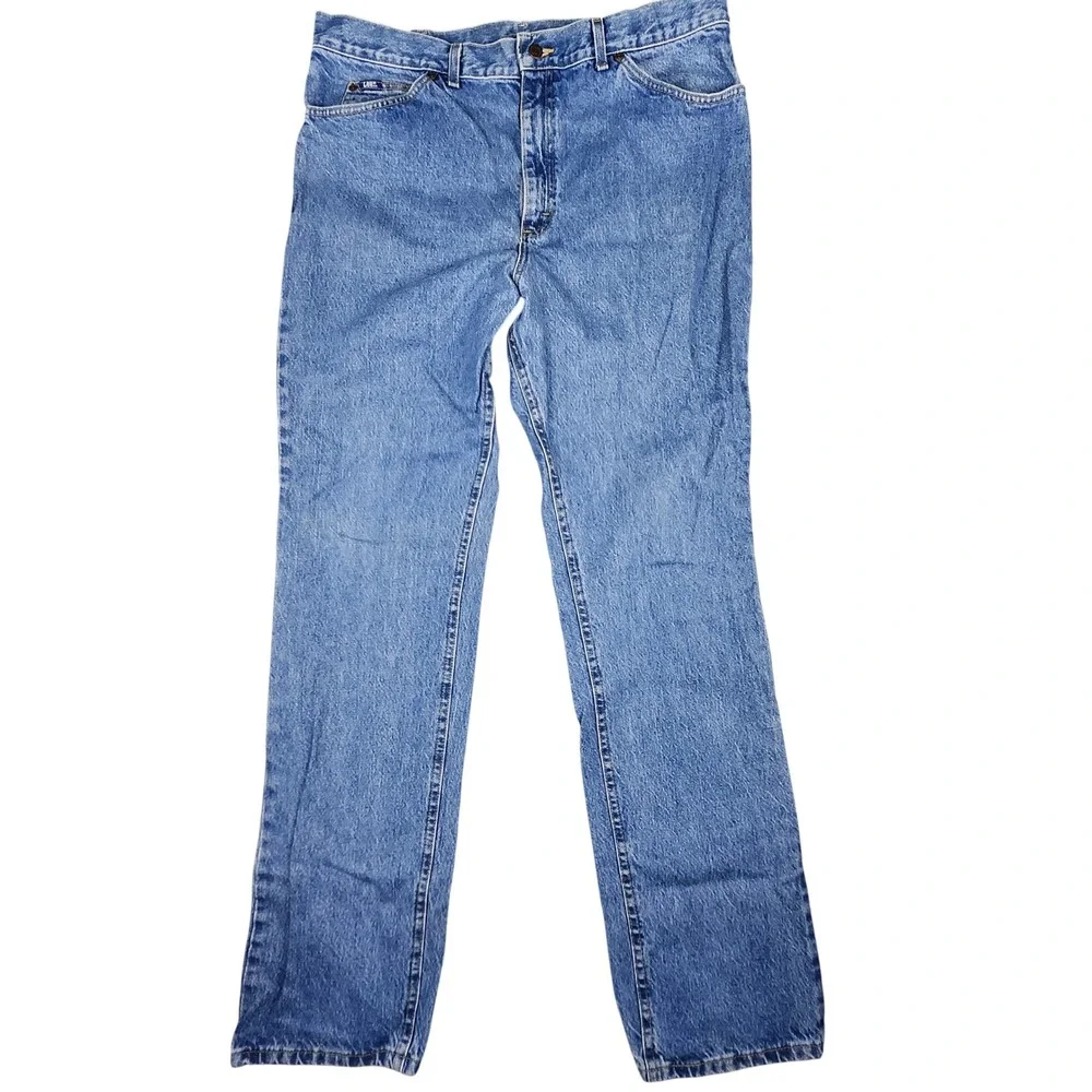Lee Jeans Mens 40x36 Blue Regular Fit Straight Leg Denim Made in USA Workwear